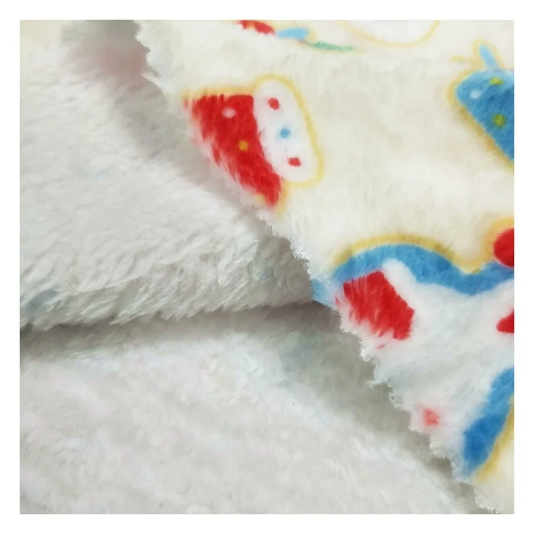 
Custom Soft Cute Pattern Printing 100% Polyester Plush Costume Flannel Fabric Printing For Blanket 