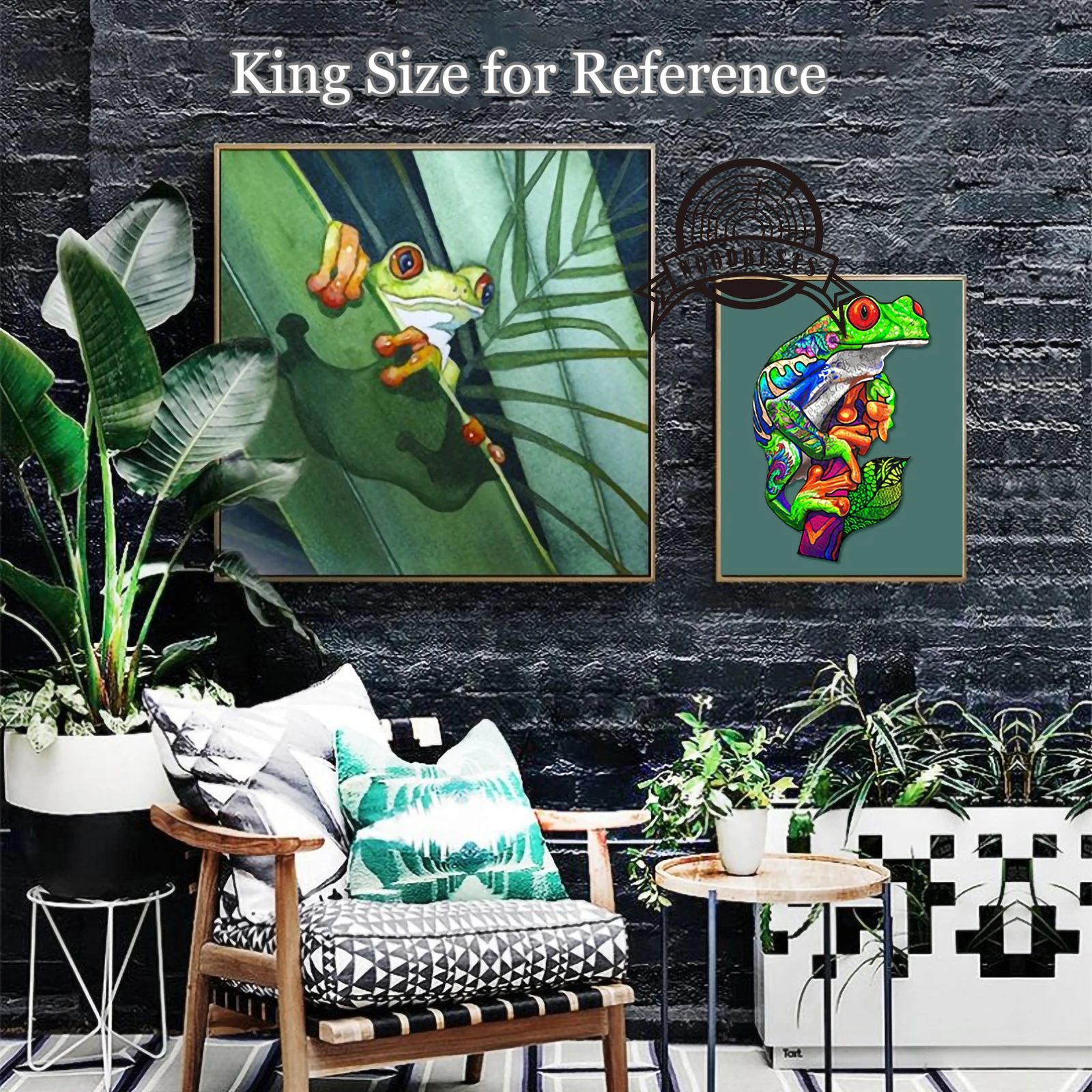 Uniquely Shaped Pieces Animal Shaped Wooden Puzzle Tree Frog Wooden Puzzle with Perfect Edge-matching