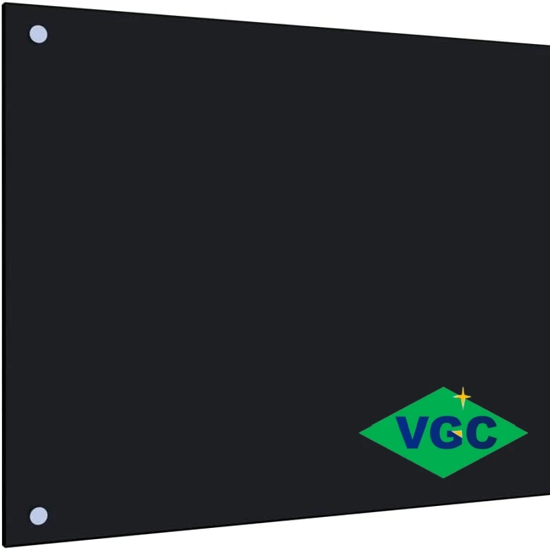 VGC Kitchen Backsplash Tempered Silk Screen Printing Glass 80x50cm Black Screen Printed Glass