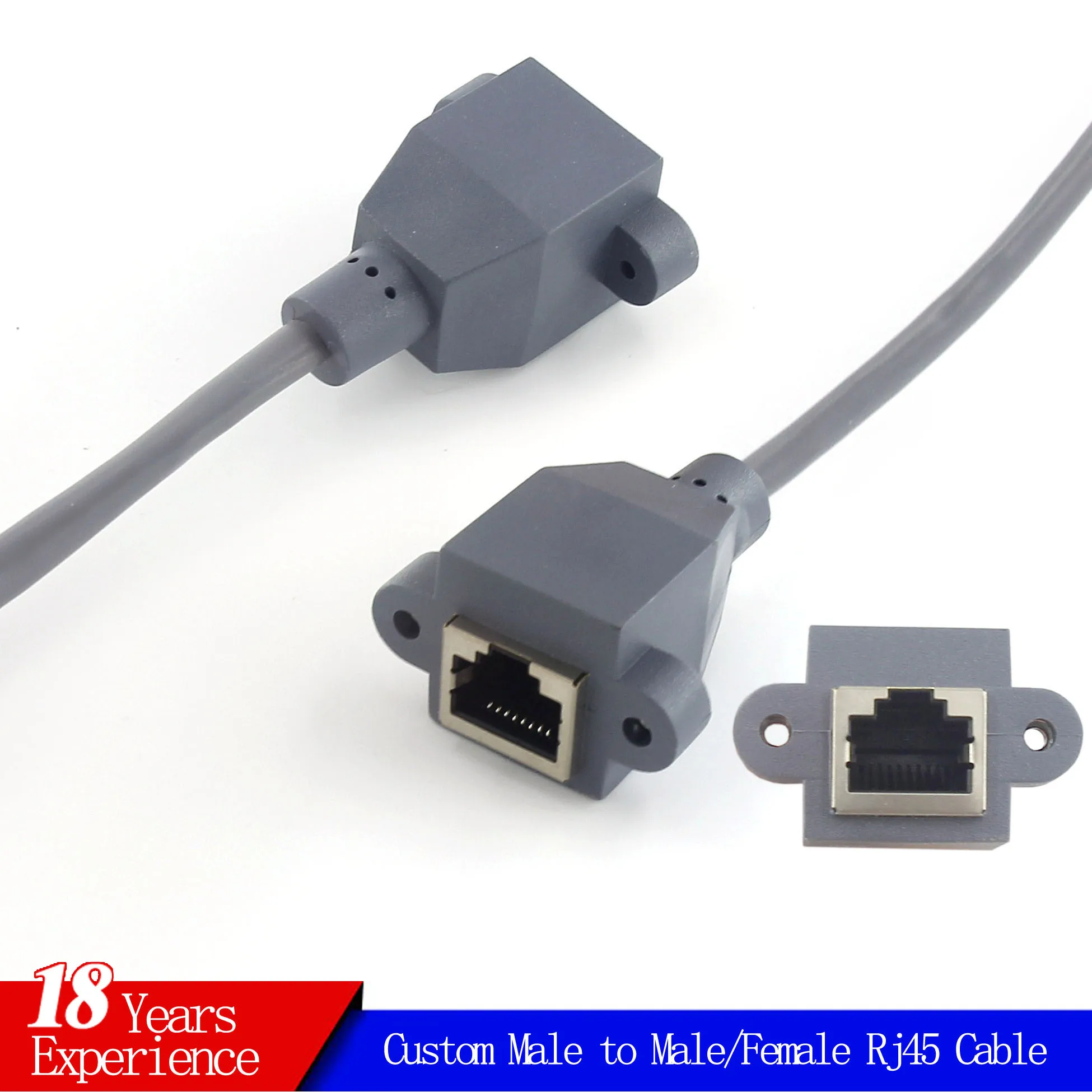 Custom Male to Female to Female Lan Rj45 Cable Ethernet Cable Utp Stp 4 Twisted Pairs network cable Cat5 Cat6 Cat7 Patch Cord