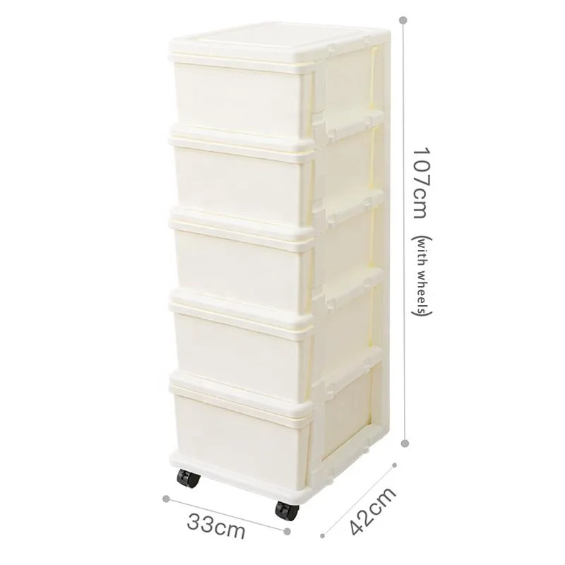Plastic drawer storage with wheels ivory stackable storage tower 3 or 4 or 5 tiers for home organization