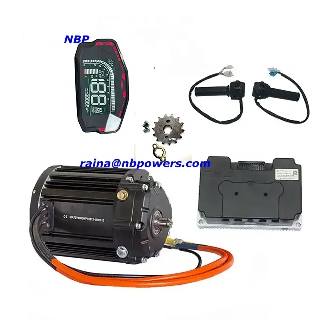 QS138 90H V3 4KW 7200rpm with gear box Mid Drive Motor Kits with ND96680 Controller 330A 680A for E-Motorcycle