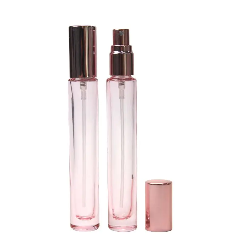Rose gold cap empty glass spray bottle cosmetics mist spray bottle perfume bottle 10 ml spray