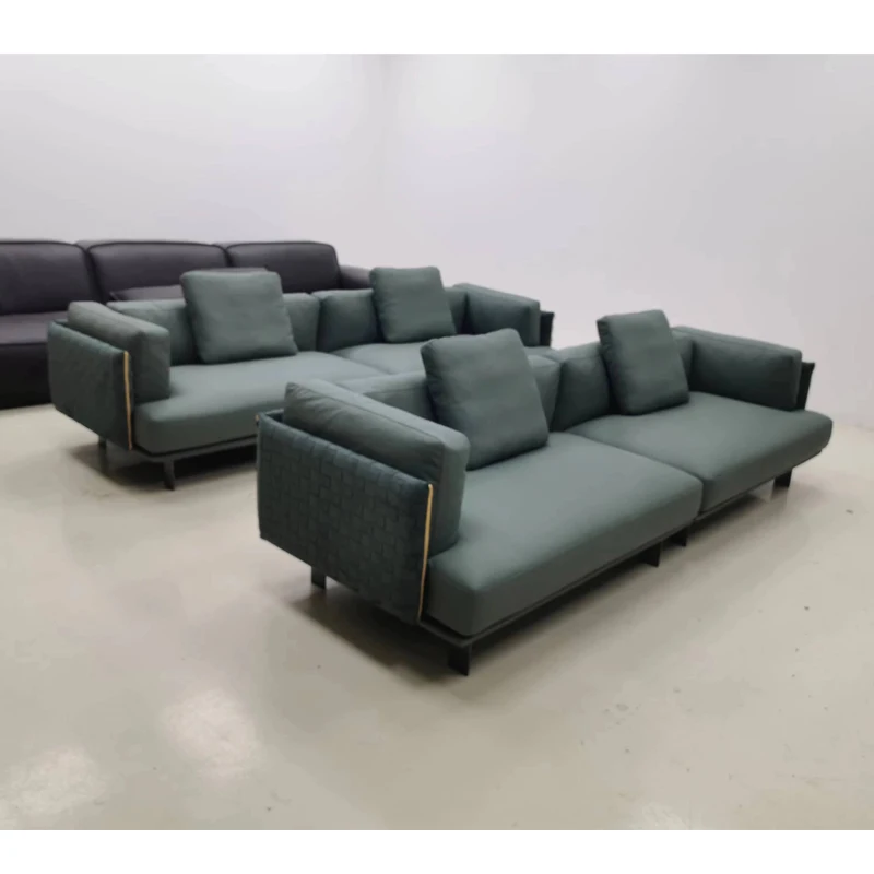 High quality couch hotel furniture sponge sofa sets modern Modular leather sofas and couches living room furniture for villa
