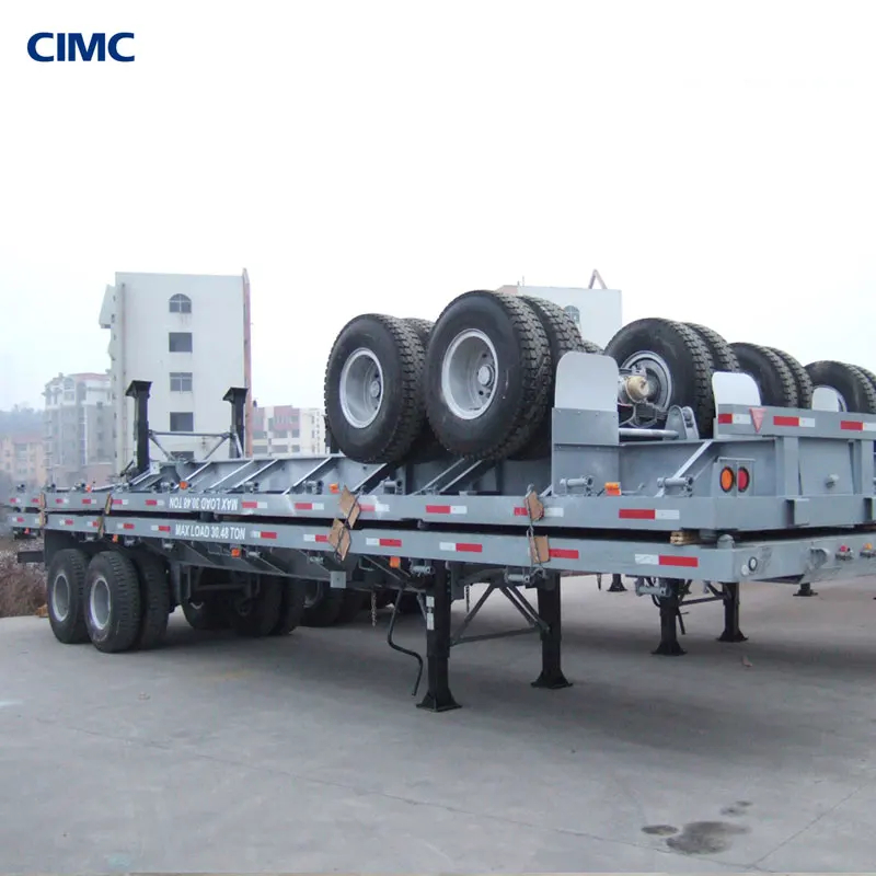 Прицеп платформа CIMC 20/40/48/60Ft выдвижной полуприцеп с платформой 3 оси 100
