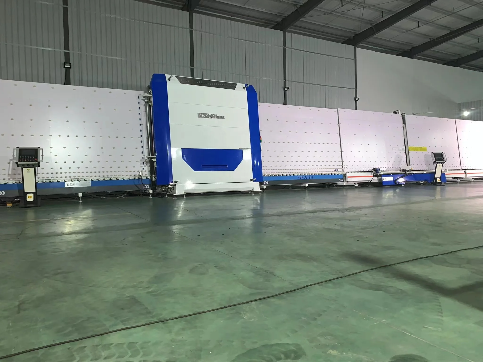 CNC Double Glass Glazed Production Line With Gas Filling Online For Double Glazing Glass Production