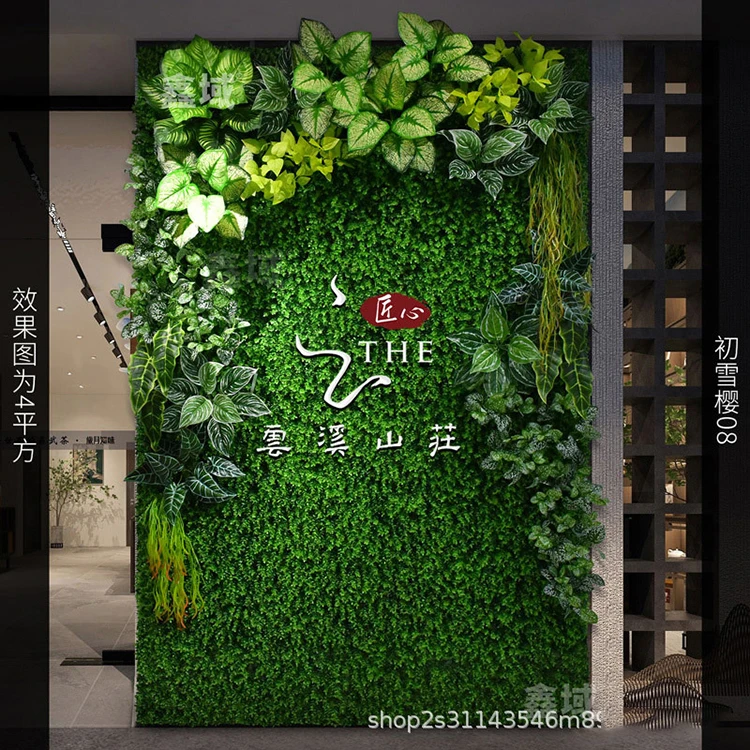 New design customized 3d artificial jungle wall plants panel vertical garden green