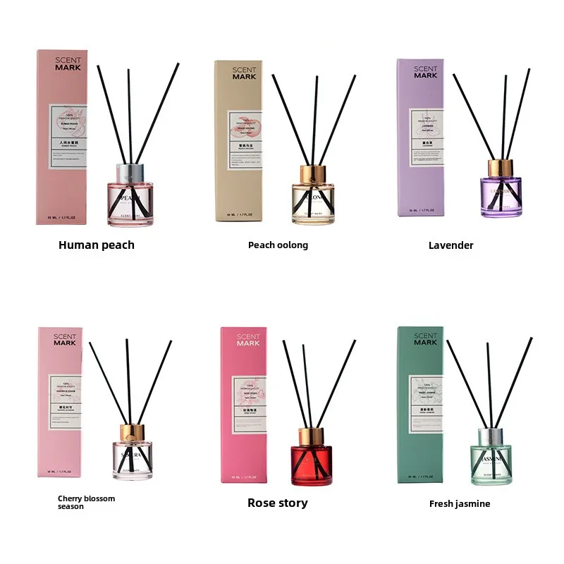 Hotel Liquid Reed Diffuser Essential Oil Gardenia Osmanthus Bedroom Deodorant Air Fresh 50ml Processing Customization