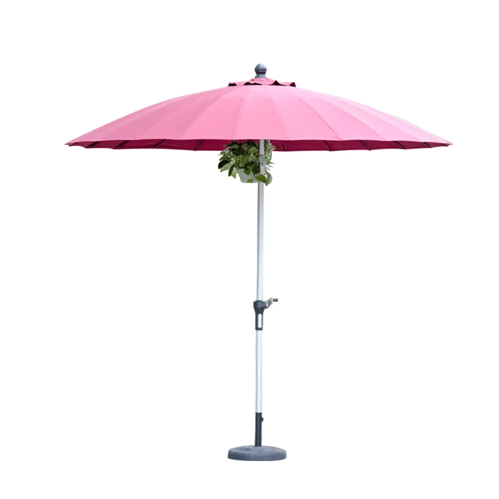 Wholesale heavy duty outdoor beach garden patio 2.5 m red sun umbrella with coffee table and chair