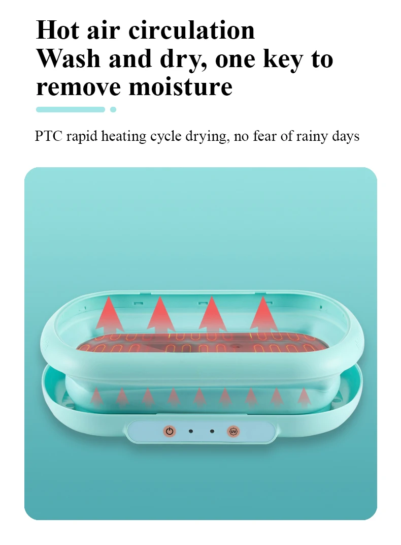 Derrosi HCF-18HG Foldable baby wear ultraviolet sanitizer mini UV disinfection box portable clothes dryer