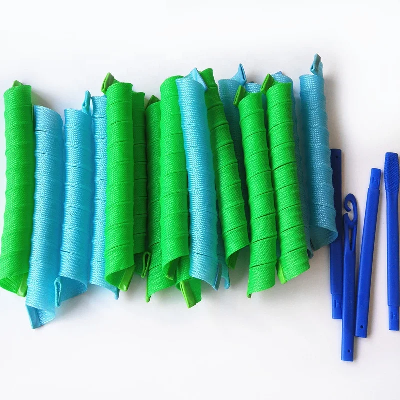 18pcs/set 75cm Super Long Diameter 3cm Magic Hair Curler Hair roller Spiral Curls As Seen On TV