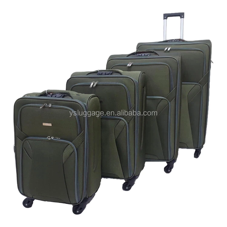 Suitcase Soft Luggage Sets Customized Men Luggage Sets with 360 Degree Wheels 20/24/28/32 Trolley Logo EVA Soft Fabric Suitcases