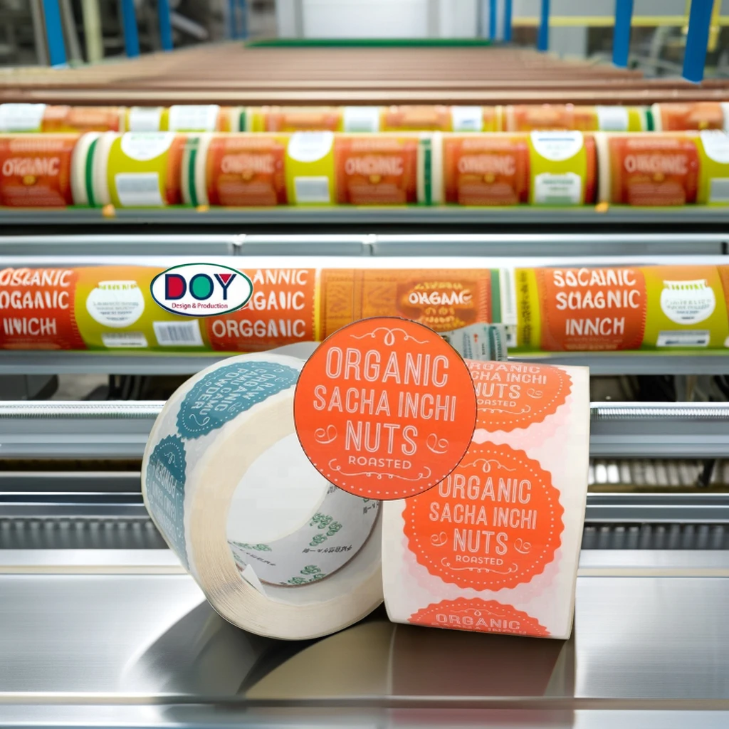 500 Stick/ roll Label Baking Seal Gift decorative self-adhesive flower printing logo multi-lift custom packaging sticker