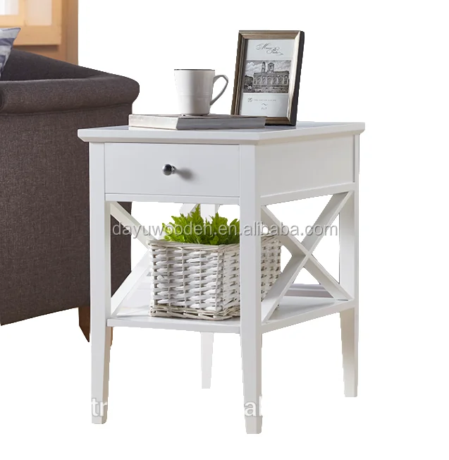 Nightstand with Charging Station,End Side Table with Storage Drawers and Open Cabinet,Bedside Table for Bedroom