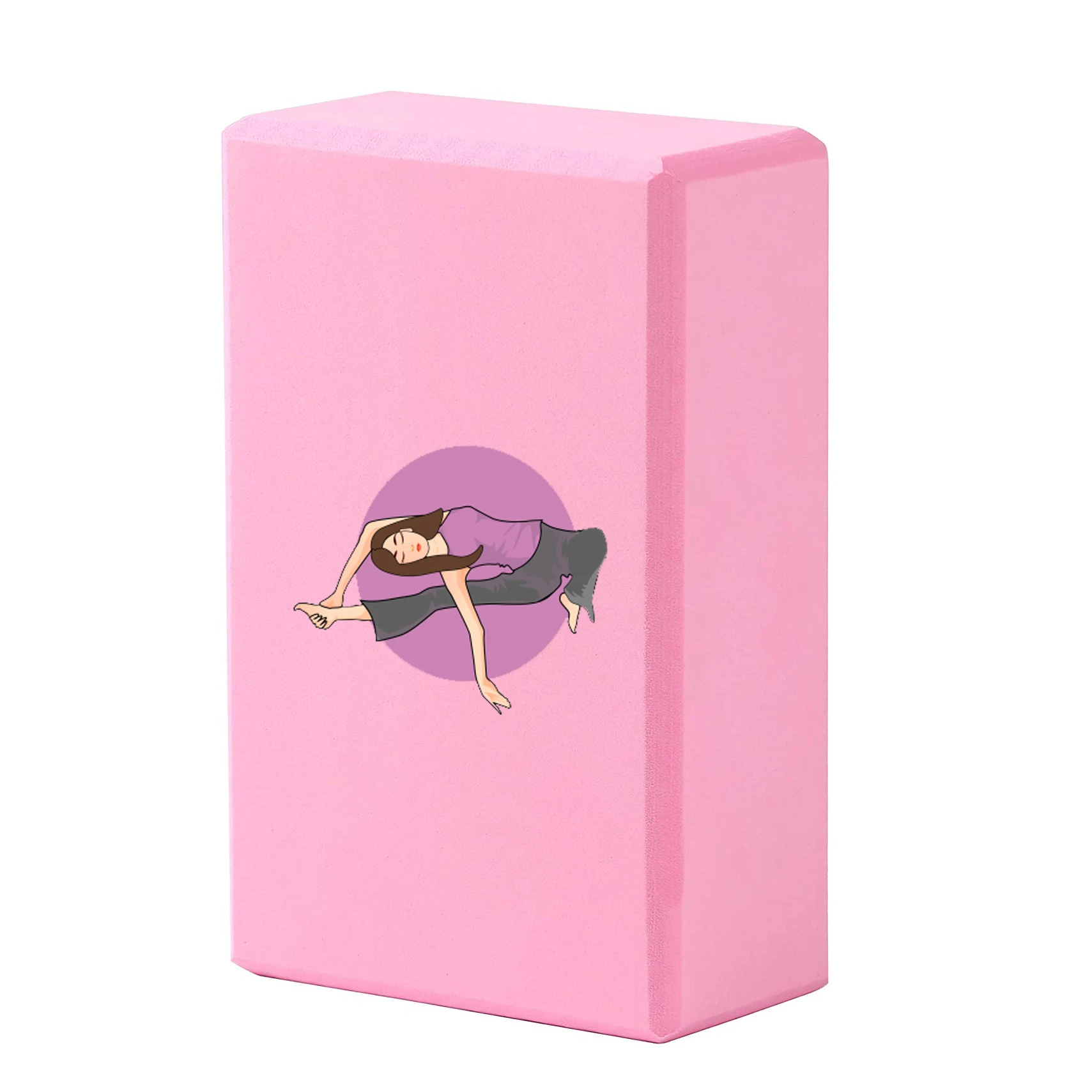 ECO printed 420g POE foam high density foam yoga blocks manufacturer