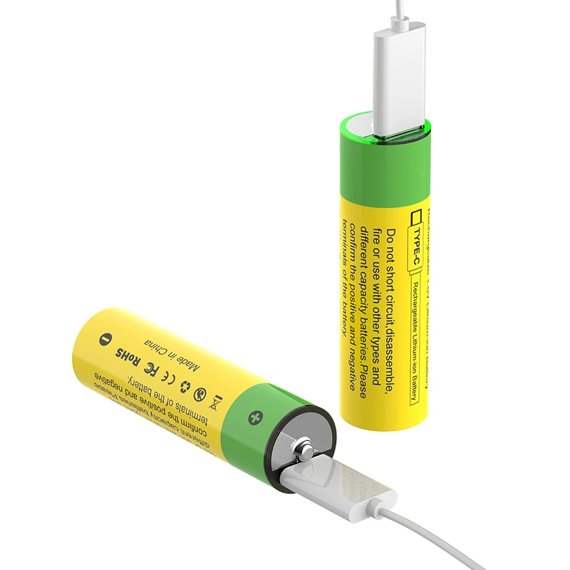 Аккумуляторная батарея Batteryi Factori Aaa литий-ионный аккумулятор 1 5 В Usb Type-c аккумуляторы 600mwh 3000mwh (2/4 упаковка) настраиваемый