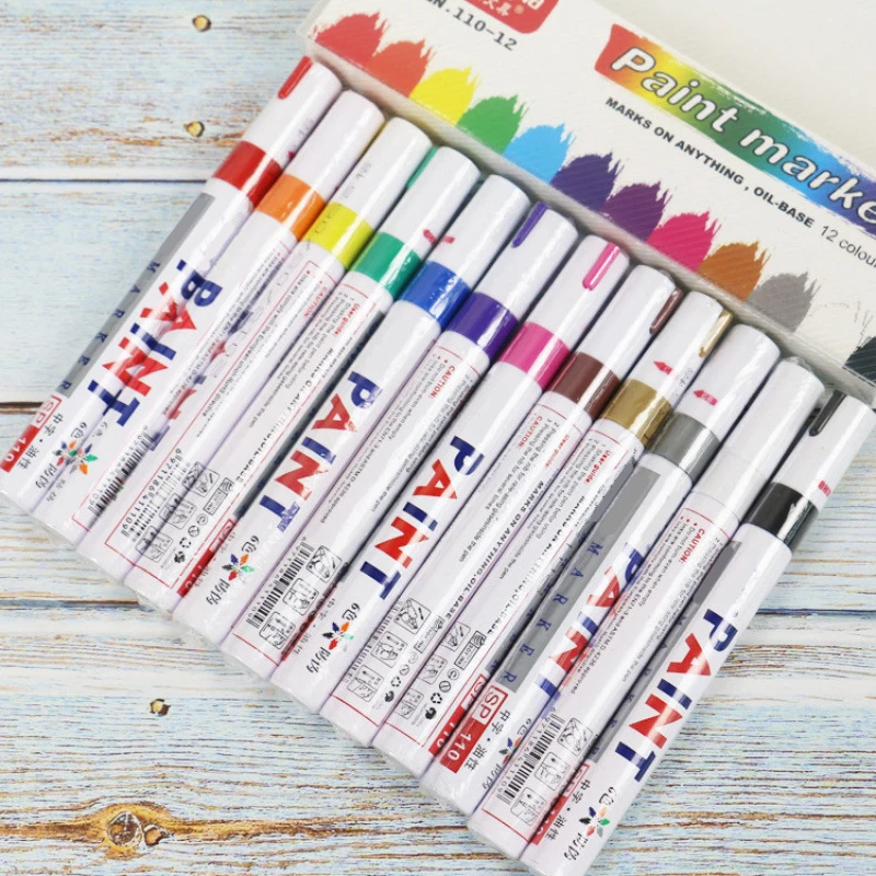 zhejiang wholesale 3mm Permanent Paint Markers Oil Based Metal Paint Pen round Tip Plastic Paint Marker