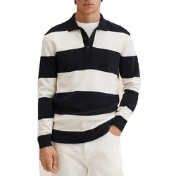 Custom Rugby Jersey Customized Logo Striped Design Long Sleeve Polyester Polo Tee Shirts For Mens