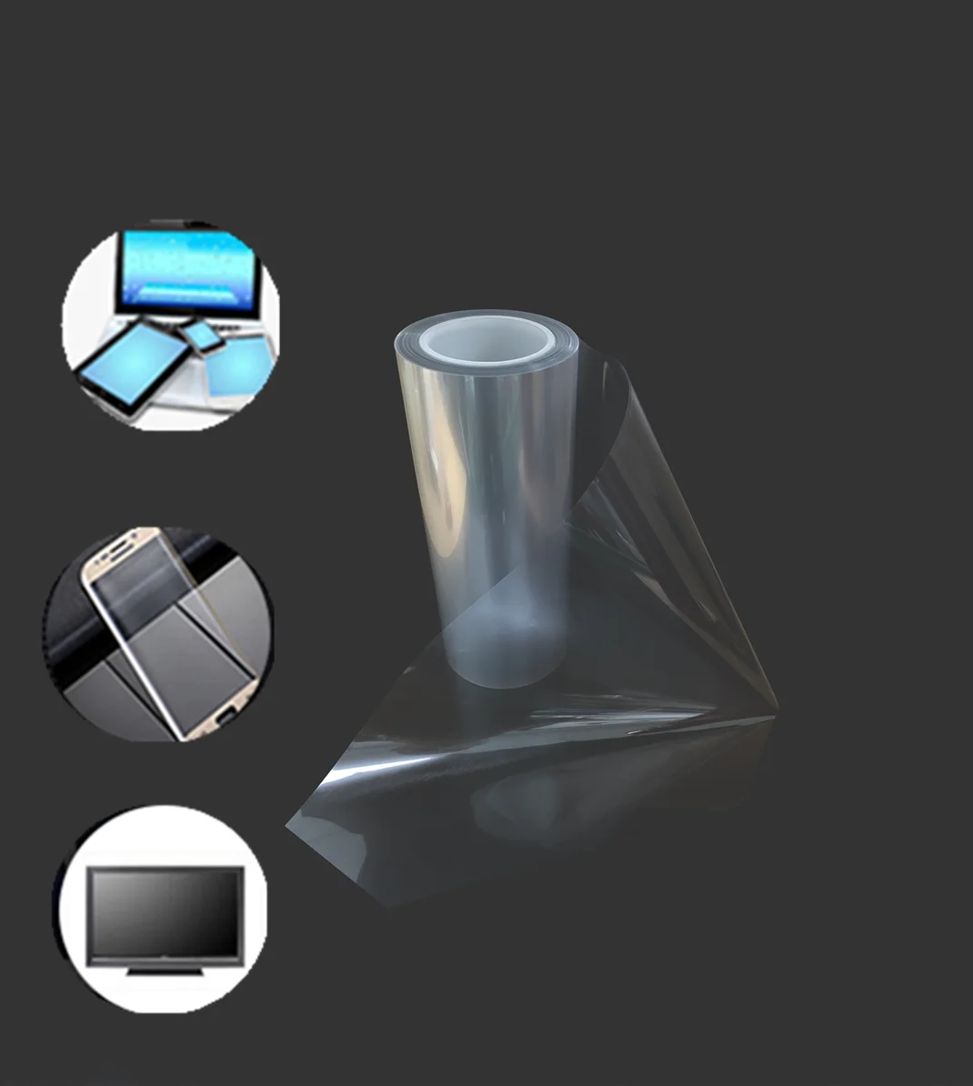 Transparent flexible PET protective film Antistatic plastic sheet plastic film for Electronic material