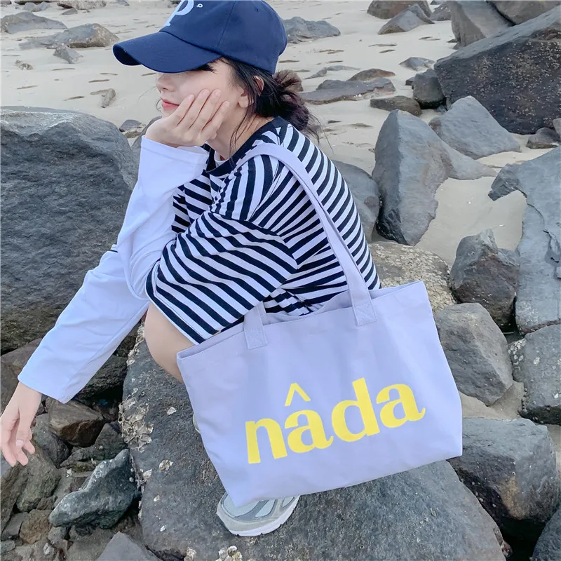 Eco friendly colorful Custom Large Canvas Tote Bag shopping recycle bag soft eco friendly canvas 100% cotton Bag