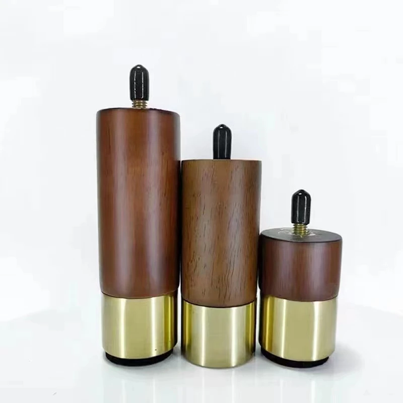 black shiny wood sofa  bed leg base part