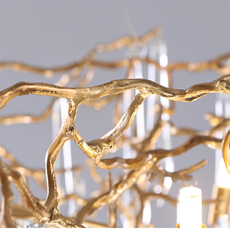 Handmade Luxury Chandelier Lighting Modern Decorative Copper Lighting Fixture Chandelier For Living Room