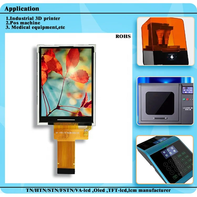 30 Pin 240*320 Color TFT Display touch Spi  ST7789 RGB TFT LCD Manufacturer 2.8 inch tft lcd display