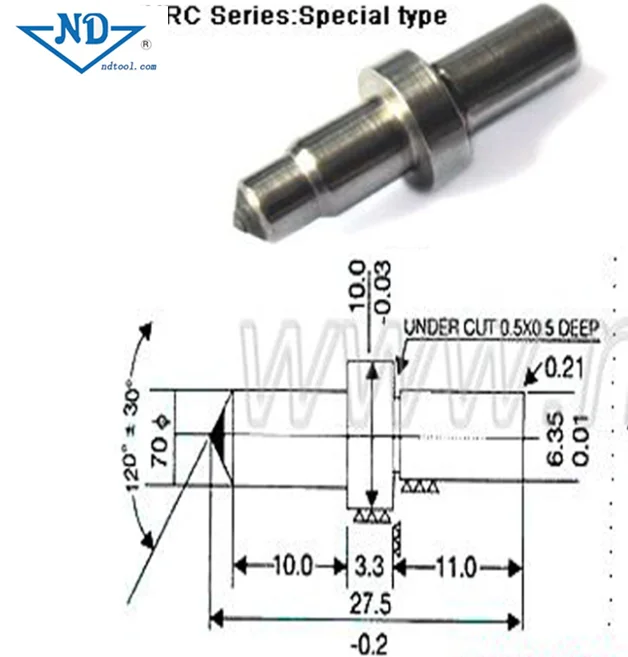 pyramid diamond penetrator for vickers hardness testers/rockwell indenter/