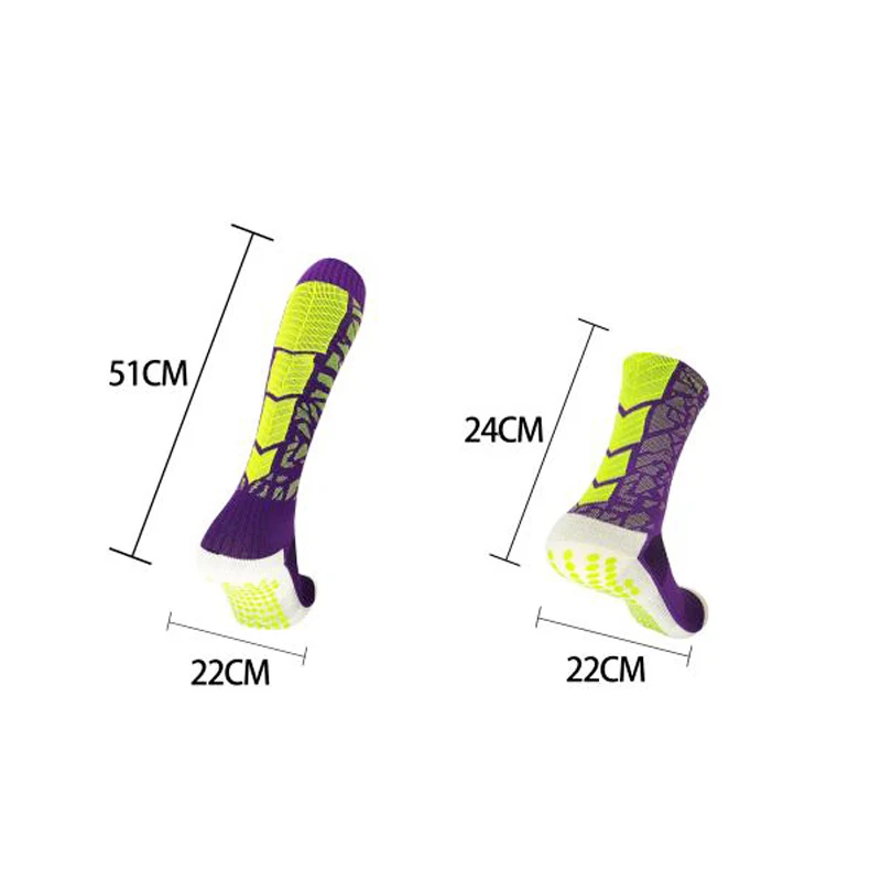 Free Sample Custom Logo Black Long Running Football Anti-slip Sneaker Grip Socks