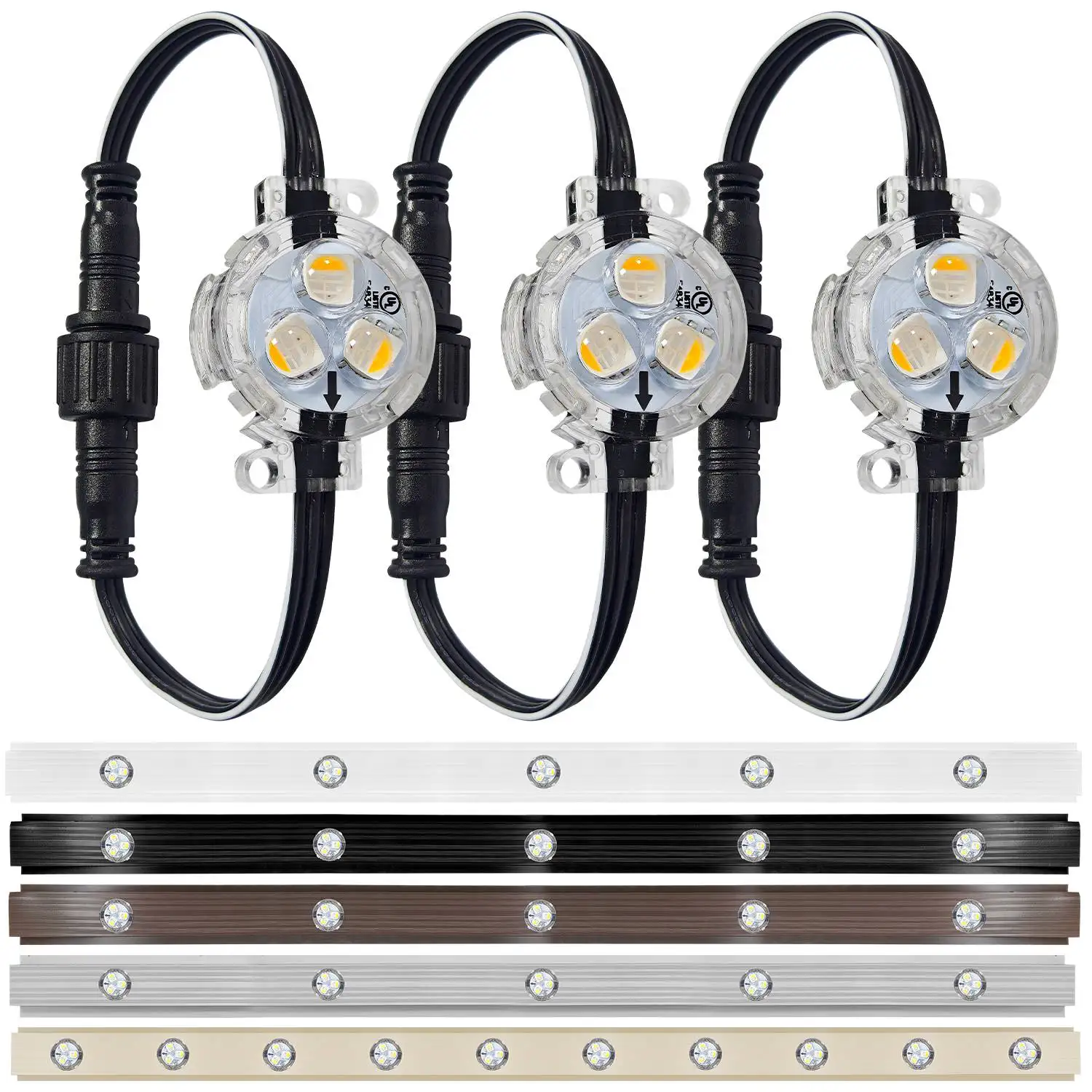 Рождественский уличный умный пиксельный светодиодный светильник rgbw с контроллером синхронизации музыки 12 В до 48 30 мм постоянный свет