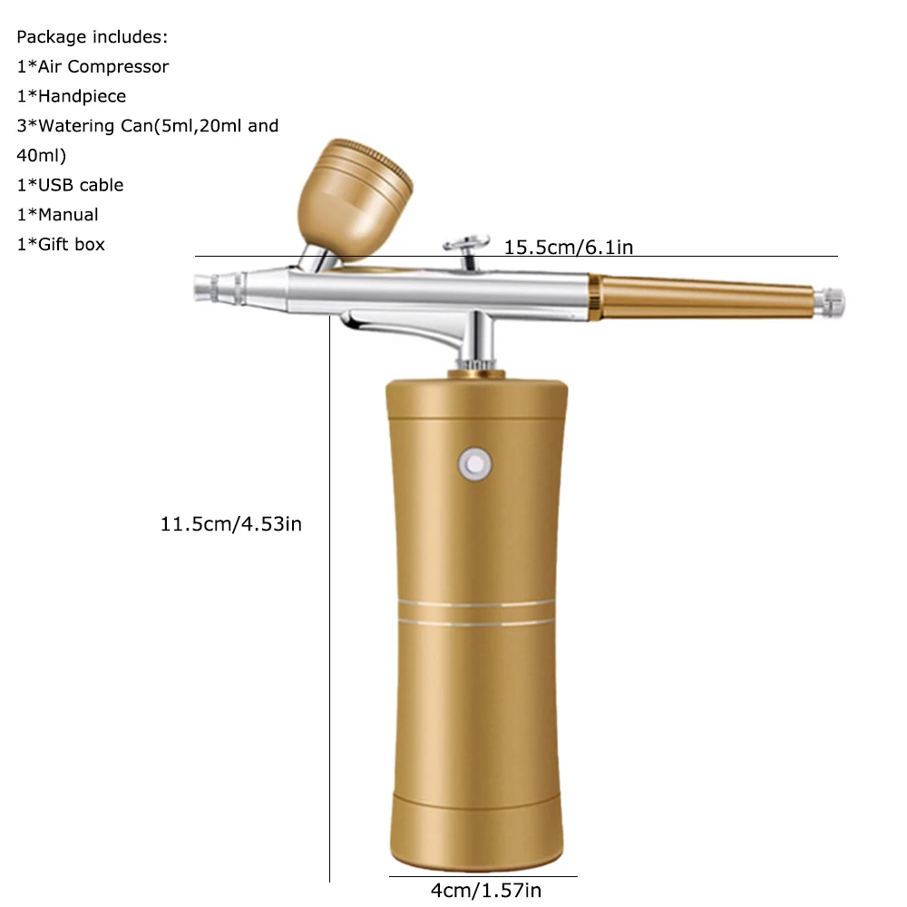 Wholesale Custom Cordless Airbrush Tattoo Paint Spray Gun for Cake Mini Airbrush Kit with Compressor Nail Airbrush Machine