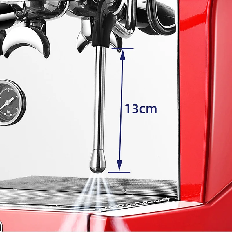 Italian Expresso Coffee Maker Aluminum Office Business Coffee Machine Series With Milk Frother