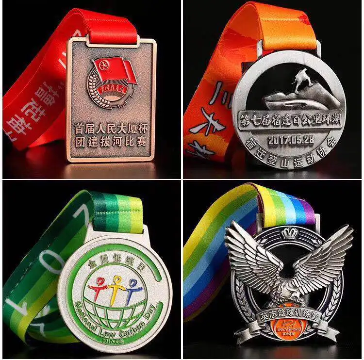 Wholesale Track Field Commemorative Medals Marathon Gold Silver Bronze Event Medals Metal Commemorative Medals