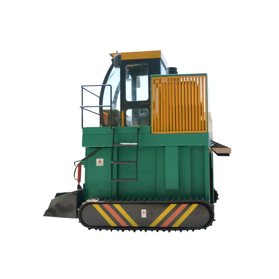 Crawler compost machine chicken manure organic waste/animal manure composting machine mushroom compost turner machine