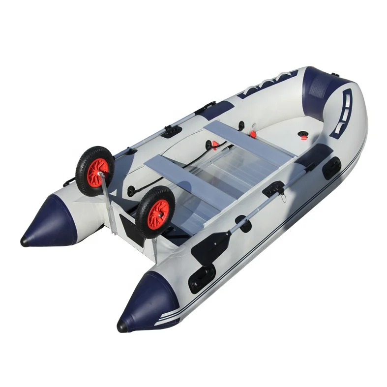 390 cm 13 feet inflatable rigid aluminum flooring dinghy boat sale with transom trailer wheel