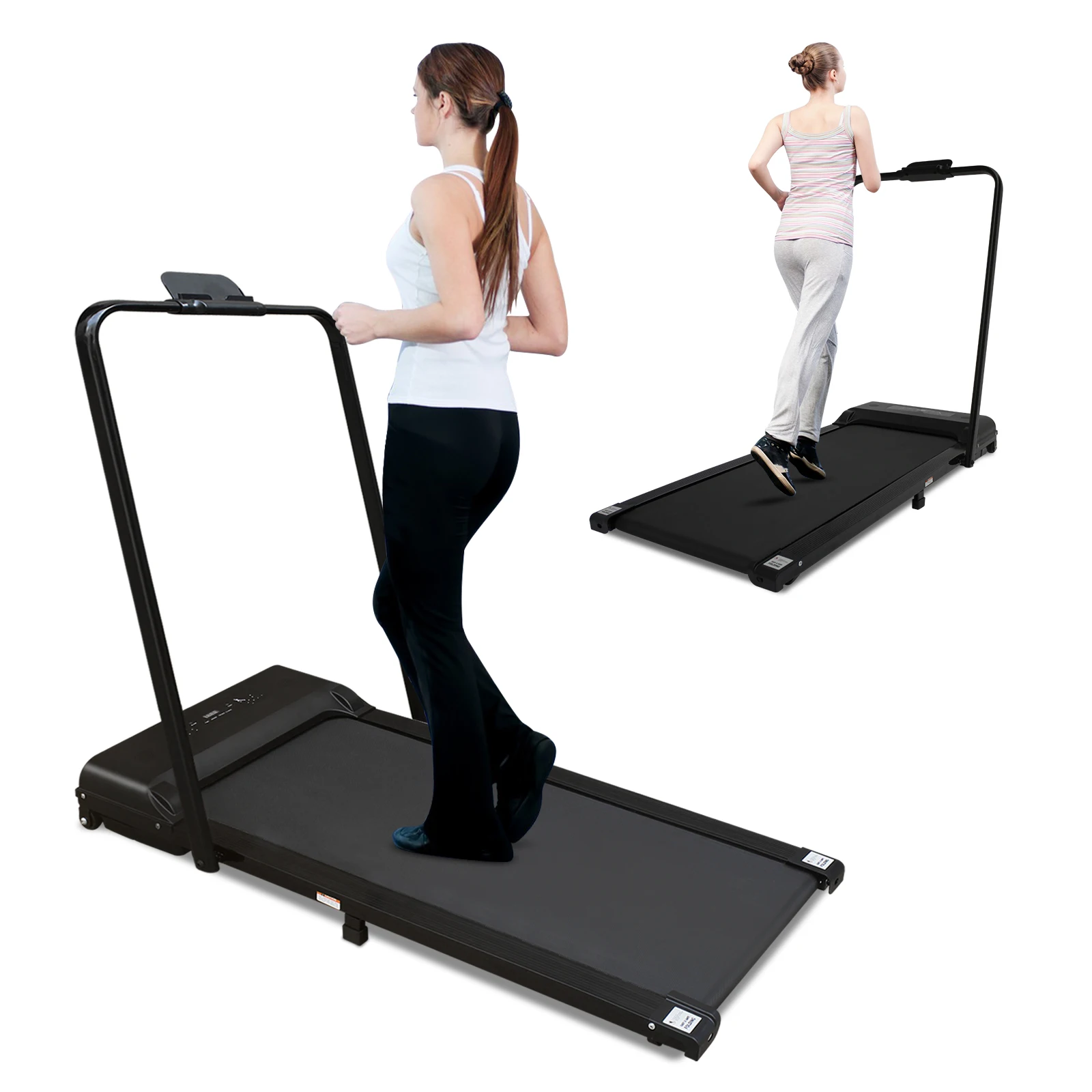 2 in 1 Under Desk Treadmill, 2.5HP Folding Electric Treadmill Walking Jogging Machine for Home Office with Remote Control