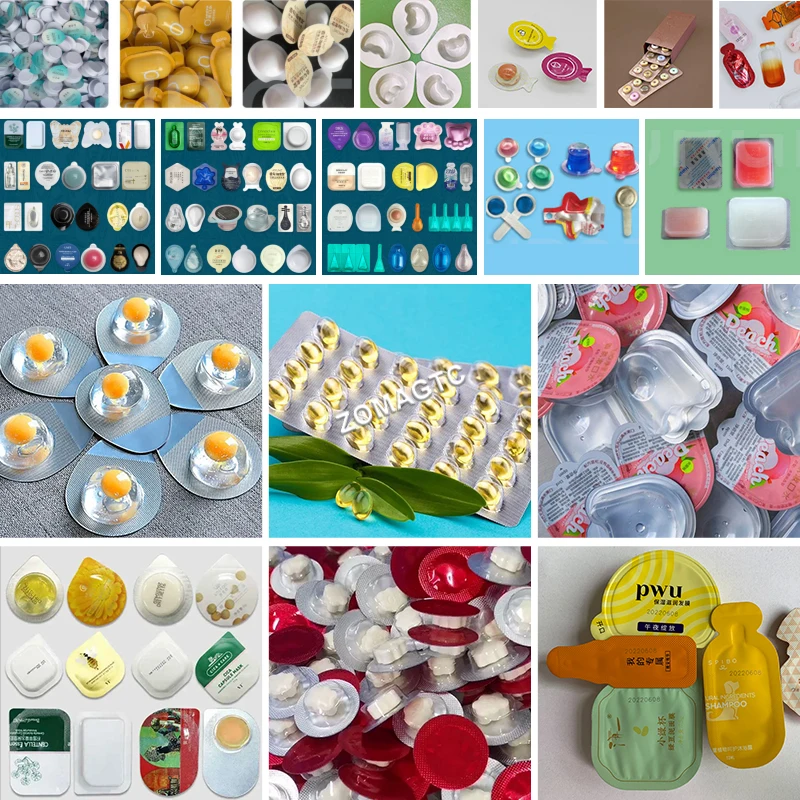 Automatic Plastic Blister Packing Machine Heating And Pressing Tablet Blister Packing Machine For Button Battery Candy Chocolate