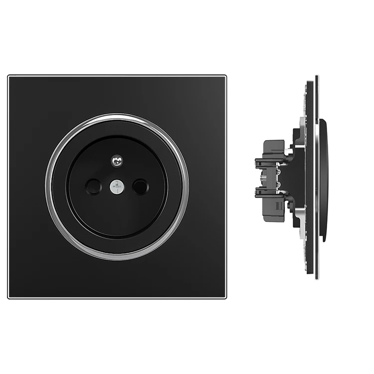 Glass Eu Standard Wall Modern Wall Switch Socket,Swich And Socket For Household And Other Similiar Application