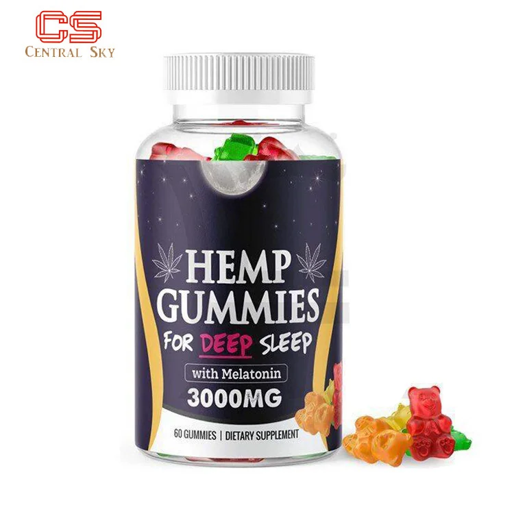 Provide Customized hemp gummies Improved Sleep Rich in Vitamins 3000mg hemp gummy bear shaped candy