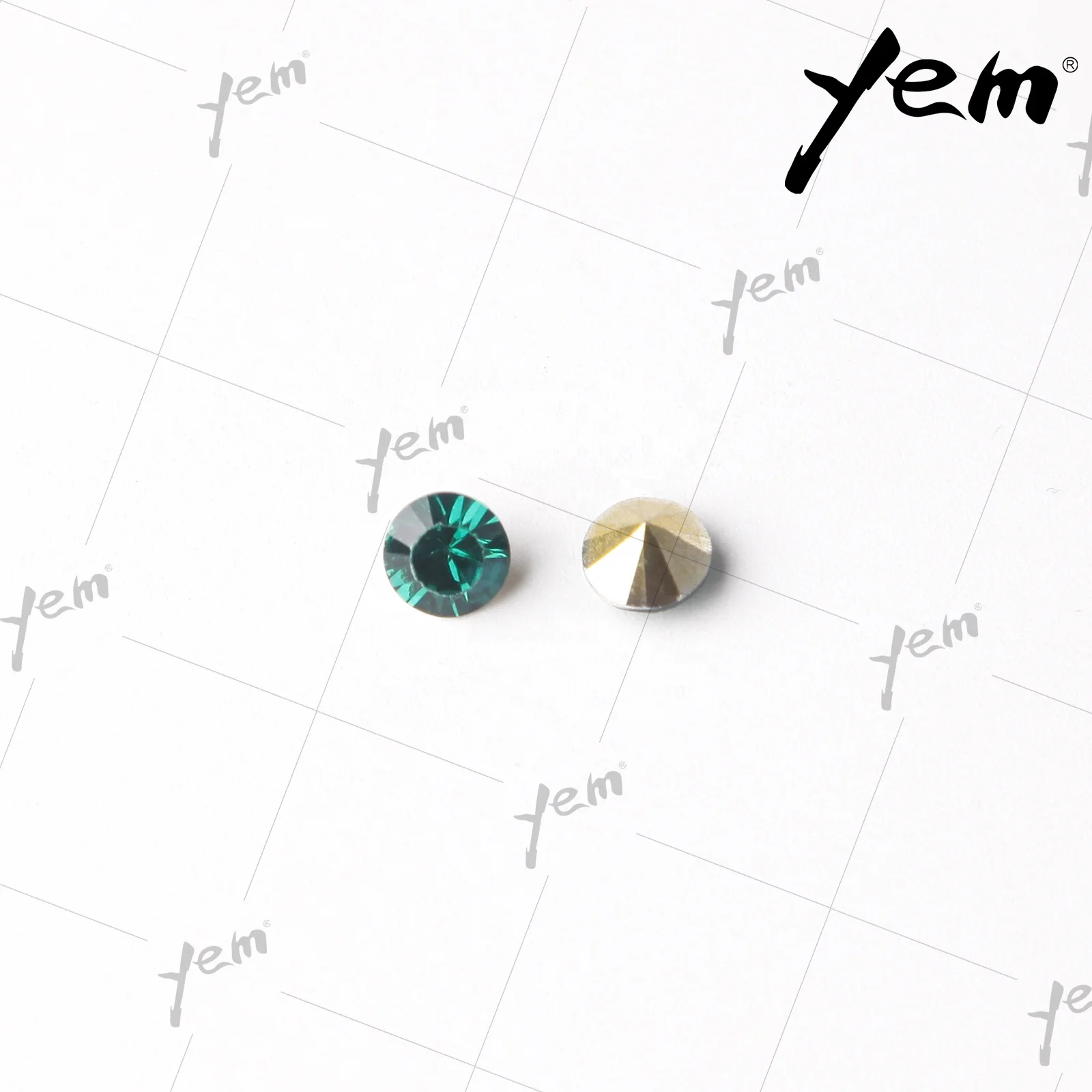 YEM Crystal Rhinestone Resin Stone SS6 SS8 SS10 SS12 SS14 SS16 SS45 Pointed Back Non Hot-fix Fancy Rhinestone