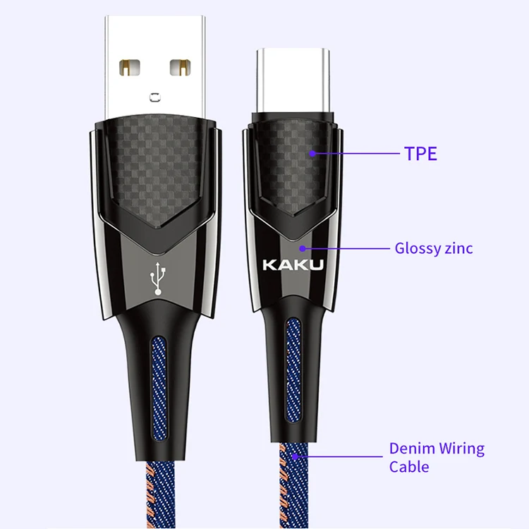 Cheap Price Amazon Top Seller Denim fabric Android Phone V8 Micro cables usb cable