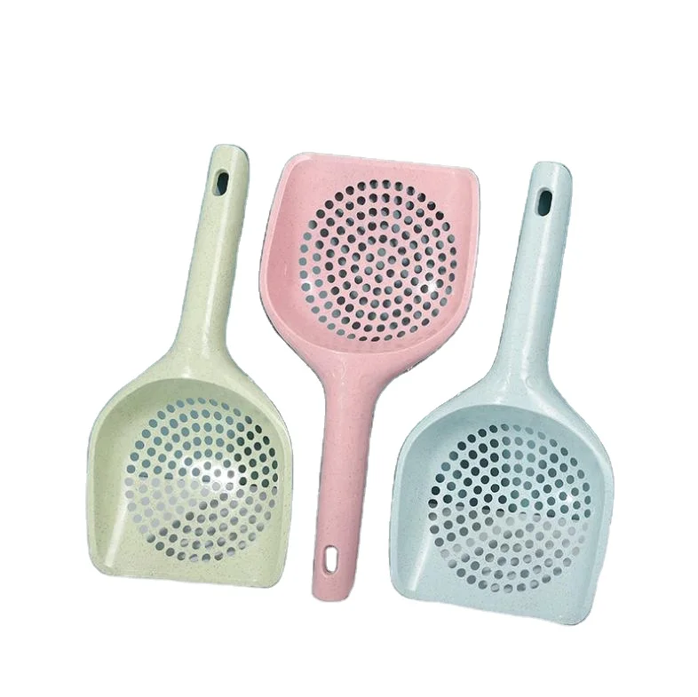manufacturer wholesale pet cat litter shovel candy color instant filter in stock cat litter cleaning tools