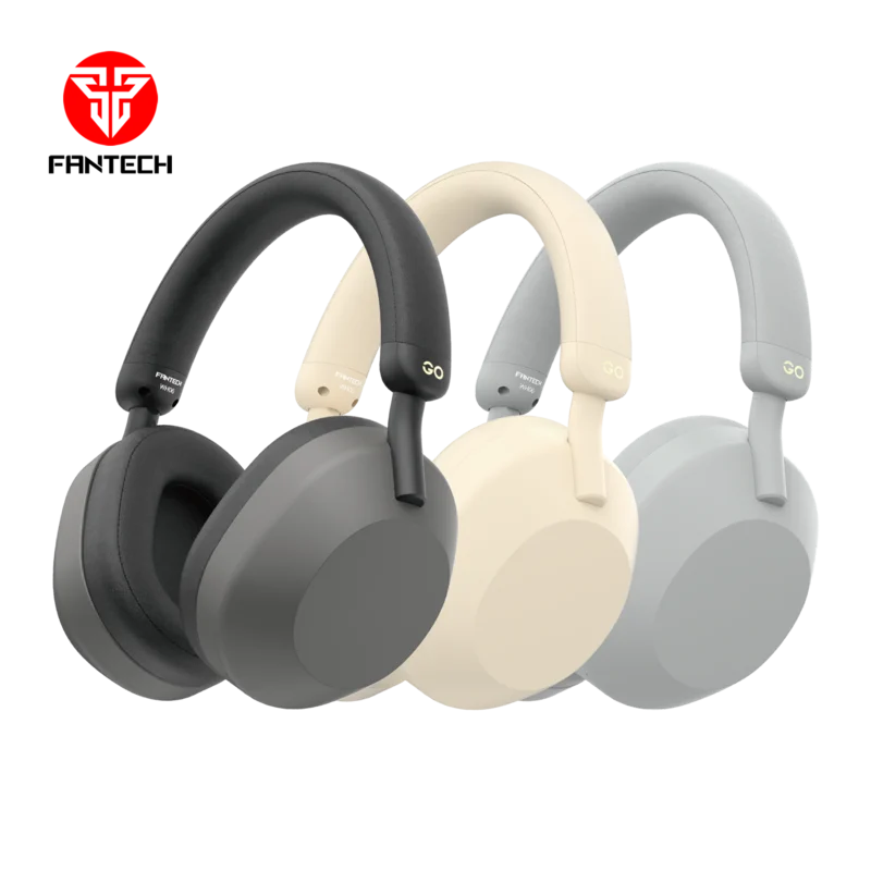 FANTECH WH06 3.5mm Microphone with Volume Control Knob Wired Earphones LED Headphone Jack and Handset Jack Two-wire Black