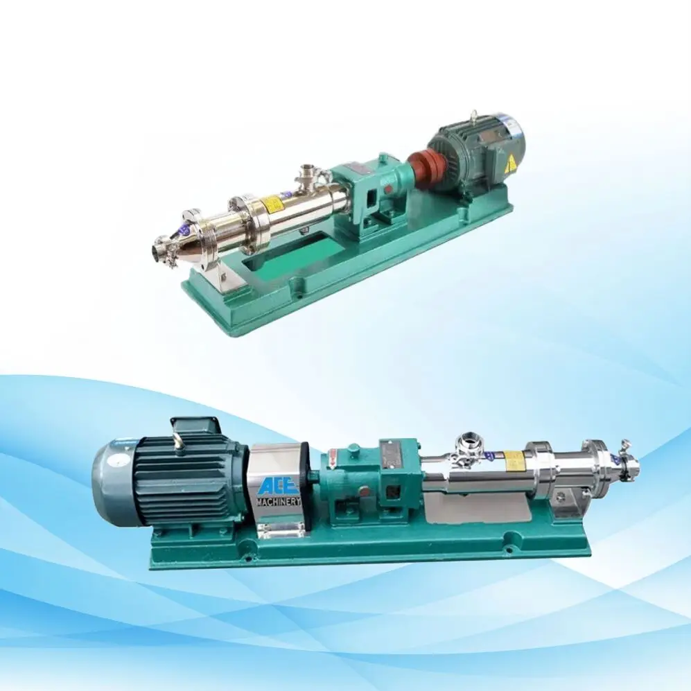 Ace Stainless Steel Helical Rotor Eccentric Screw Grease Conveying Corrosive Liquid Progressive Cavity Pump For Fruit Jam Pulp