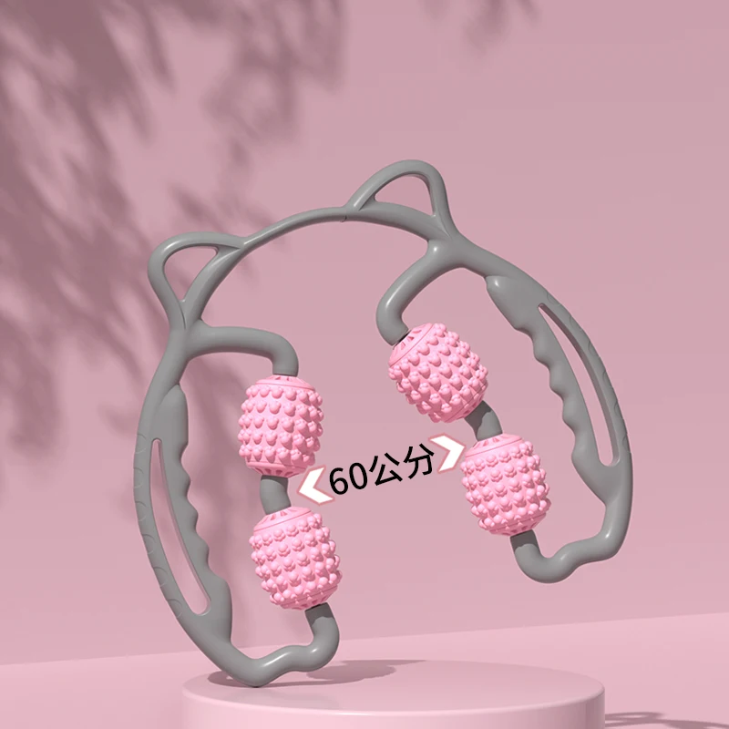 Totoro shape Durable plastic Leg Neck Hand Relaxation Body Head Waist 4-Wheel Massage Roller