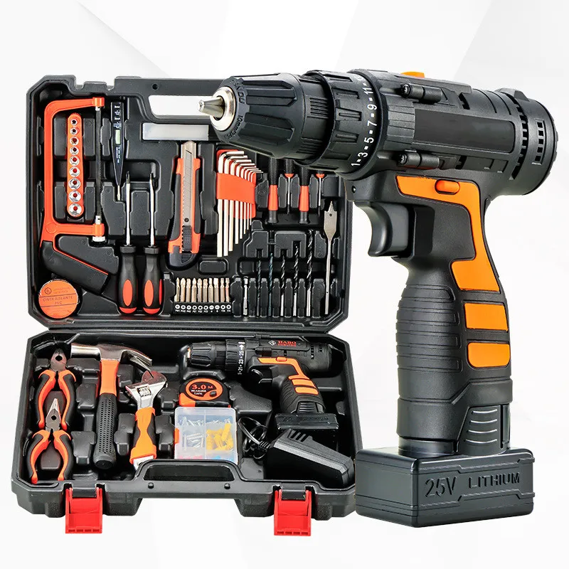Cordless Power Drill Set 21V 25v Electric Drill with Fast Charger  Electric screwdriver Torque Setting Power