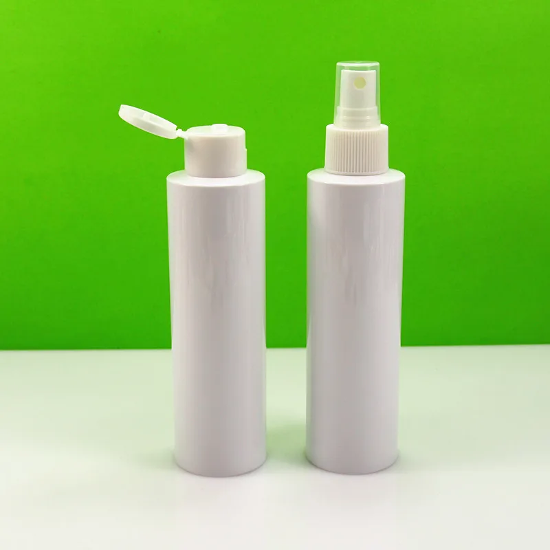 Beauty 150ml plastic cylinder toner bottle with pump dispenser