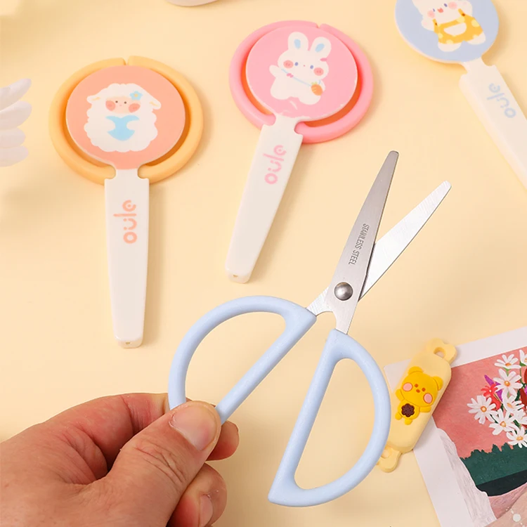Миниатюрные канцелярские принадлежности с рисунком животных, поставщик ножниц для офиса с футляром для ножниц