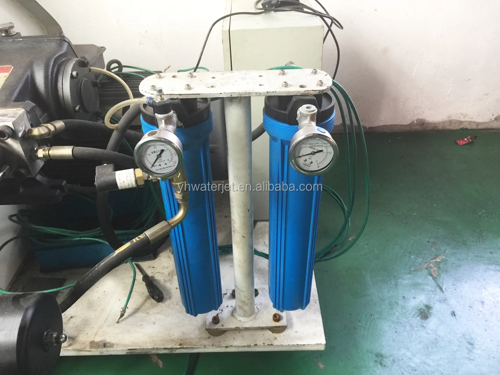 Portable water jet direct drive pump used for high pressure waterjet cutter