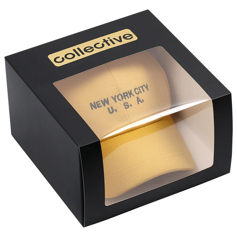 General Purpose Baseball Cap Box Packaging Box Custom Kraft Paper Hat Transparent Hats Packaging Paper Boxes For Caps